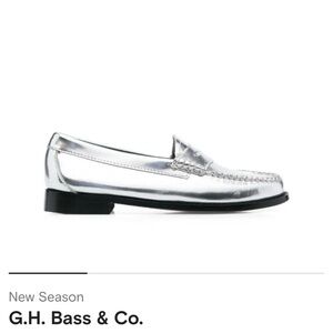 Weejuns RE/DONE Silver Flat Loafers